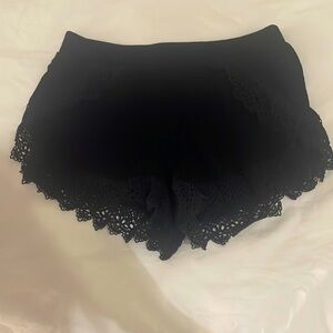 Pacsun black shorts with lace trim detail
